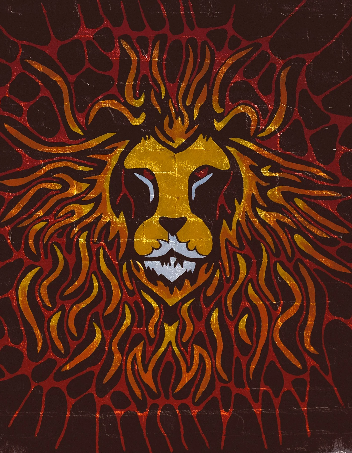 Lion mural in the Las Vegas Arts District