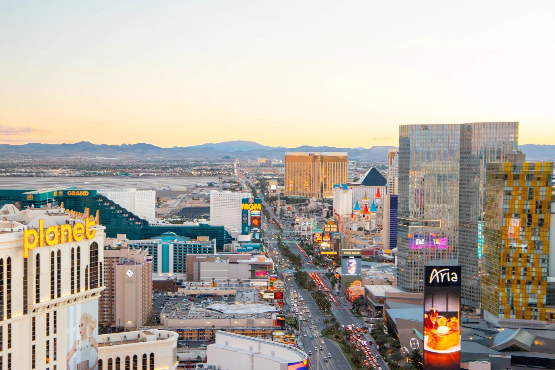Las Vegas Strip at sunset